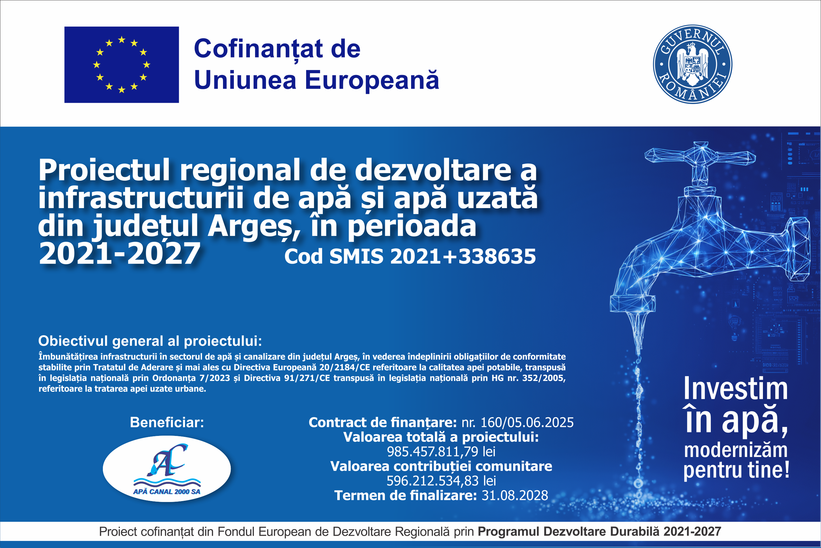 Panou informativ proiect